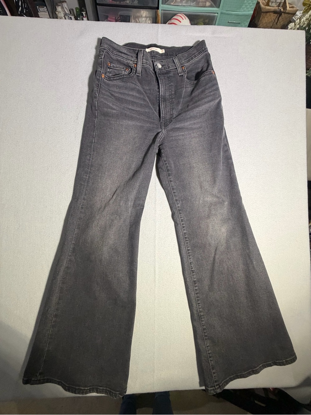 American Eagle Outfitters Women's High-Rise Flared Jeans — Washed Black